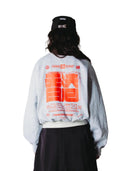 Grijze sweater met rugprint wbfranka hk crew