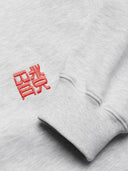 Grijze sweater met rugprint wbfranka hk crew