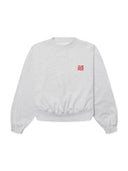 Grijze sweater met rugprint wbfranka hk crew