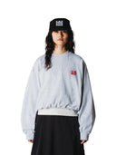 Grijze sweater met rugprint wbfranka hk crew