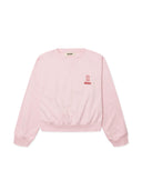 Lichtroze sweater met rugprint wbfranka tiger crew