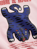 Lichtroze sweater met rugprint wbfranka tiger crew