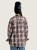 Roze-bruin geruite blouse wbzimo check shirt