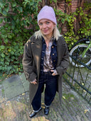 Roze-bruin geruite blouse wbzimo check shirt