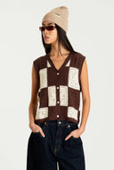 Crochet vest wblau