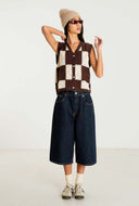Crochet vest wblau