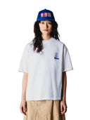 Wit t-shirt met rugprint wbbalo tiger tee