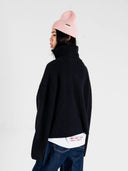 Zwarte trui wbfang half zip knit
