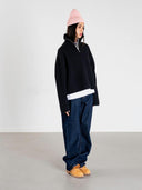 Zwarte trui wbfang half zip knit