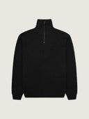 Zwarte trui wbfang half zip knit