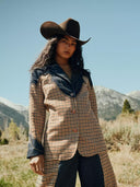 Geruite houndstooth blazer