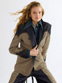Geruite houndstooth blazer