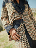 Geruite houndstooth blazer