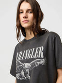 Antraciet t-shirt met opdruk