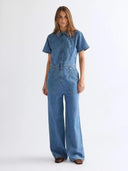 Denim jumpsuit garage coverall