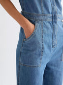 Denim jumpsuit garage coverall