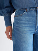 Blauwe wide leg jeans canyon