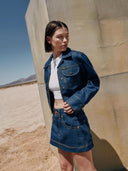 Raw denim super wrangler jacket