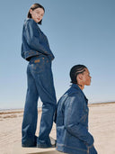 Donkerblauwe jeans super wrangler barrel