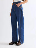 Donkerblauwe jeans super wrangler barrel