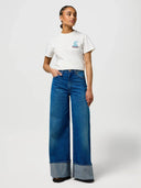 Off-white t-shirt met geborduurde print