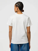 Off-white t-shirt met geborduurde print