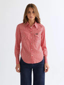 Rood geruit western shirt