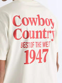 T-shirt met backprint vintage tee